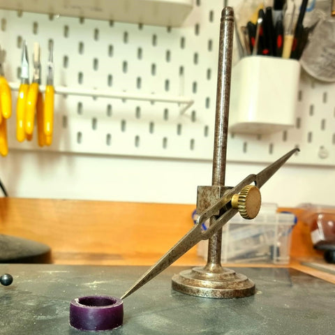 Wedding ring being made in wax