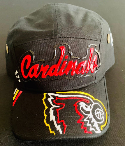 Louisville Cardinals Custom Hand Painted Black Hat – Shameca Sweet Thangs