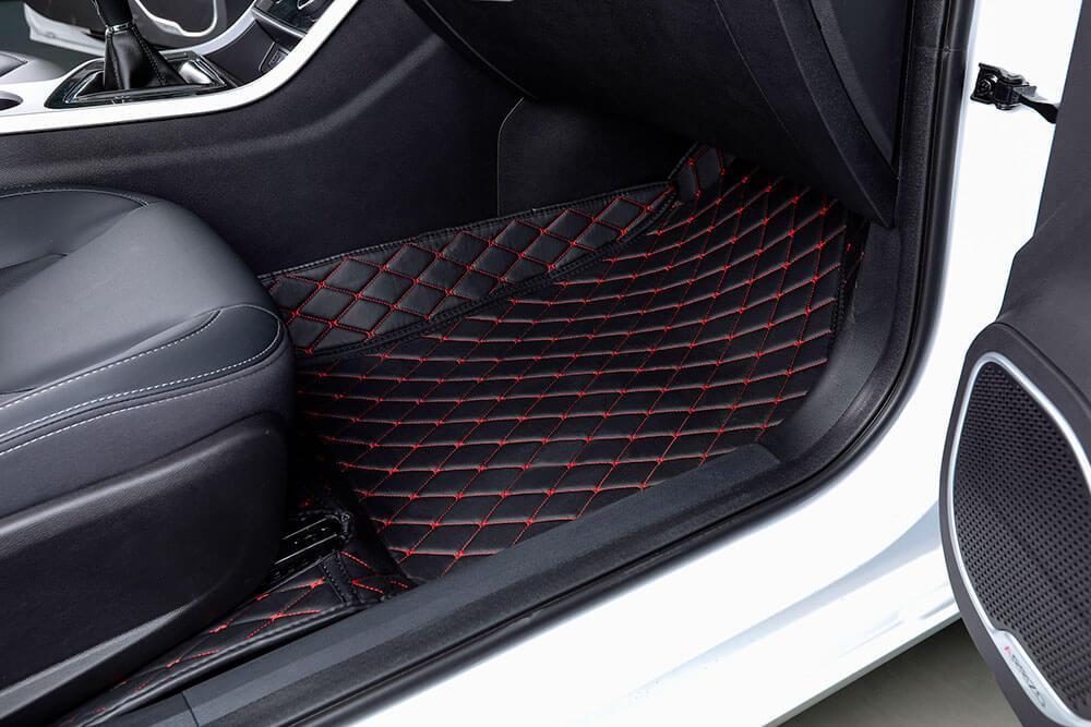 Diamond Stitch Car Mats - Custom Luxury Floor Mats Set