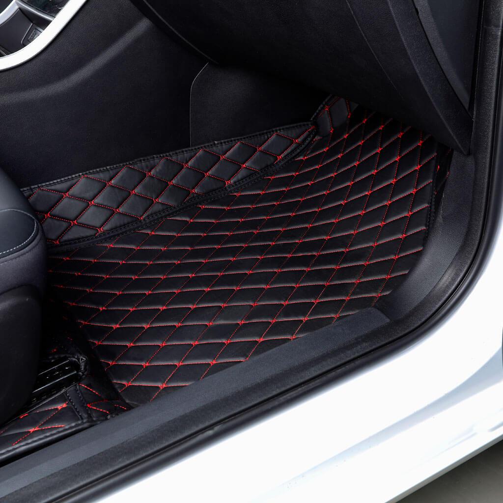 車用マット ZPXJSM Custom Making Car Floor Mats for 95 Sedan SUV Sports Car Full Coverage Cute Men Women Pads Protection NonSlip Leather Floor Liners B - 1