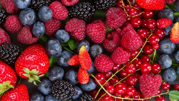 Assortment of berries on a surface