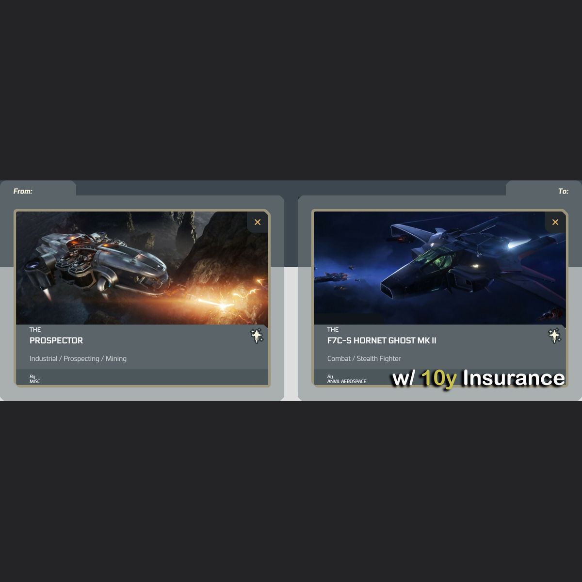 Prospector to F7C-S Hornet Tracker Mk II (CCU - Upgrade) w/ 10y Insurance