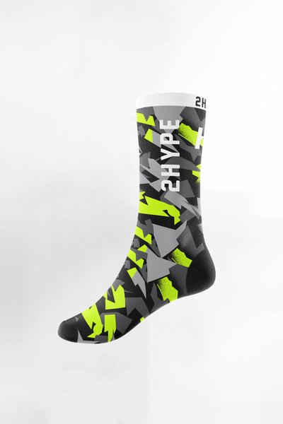 2HYPE White/Volt Socks x Merch 2Hype – | Shop 2HYPE Ballislife