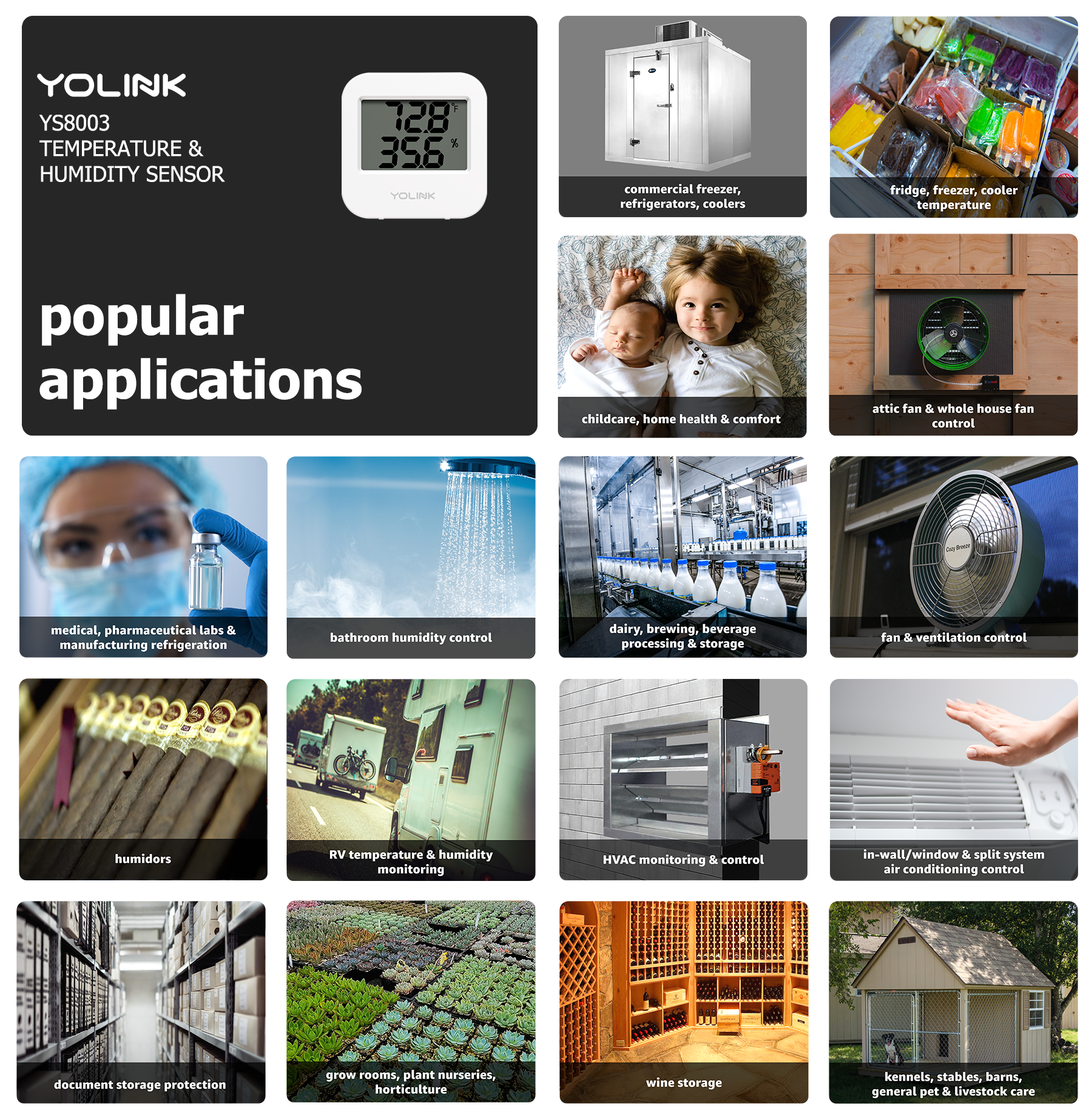 Weatherproof Temperature and Humidity Sensor, Hub Required! – YoLink