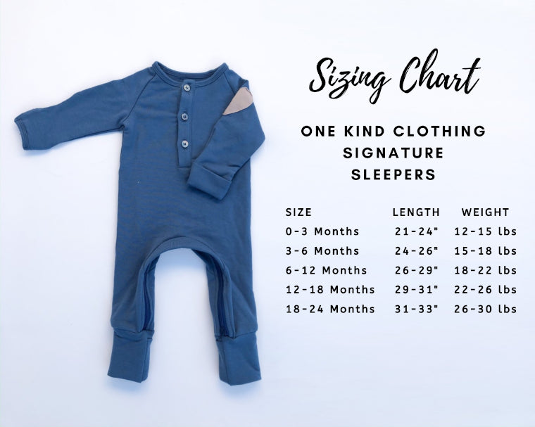 kids clothing size chart