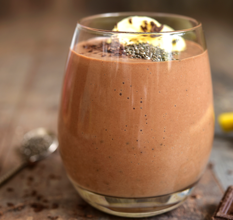 glowing skin "anti aging" almond chocolate yummy healthy smoothie