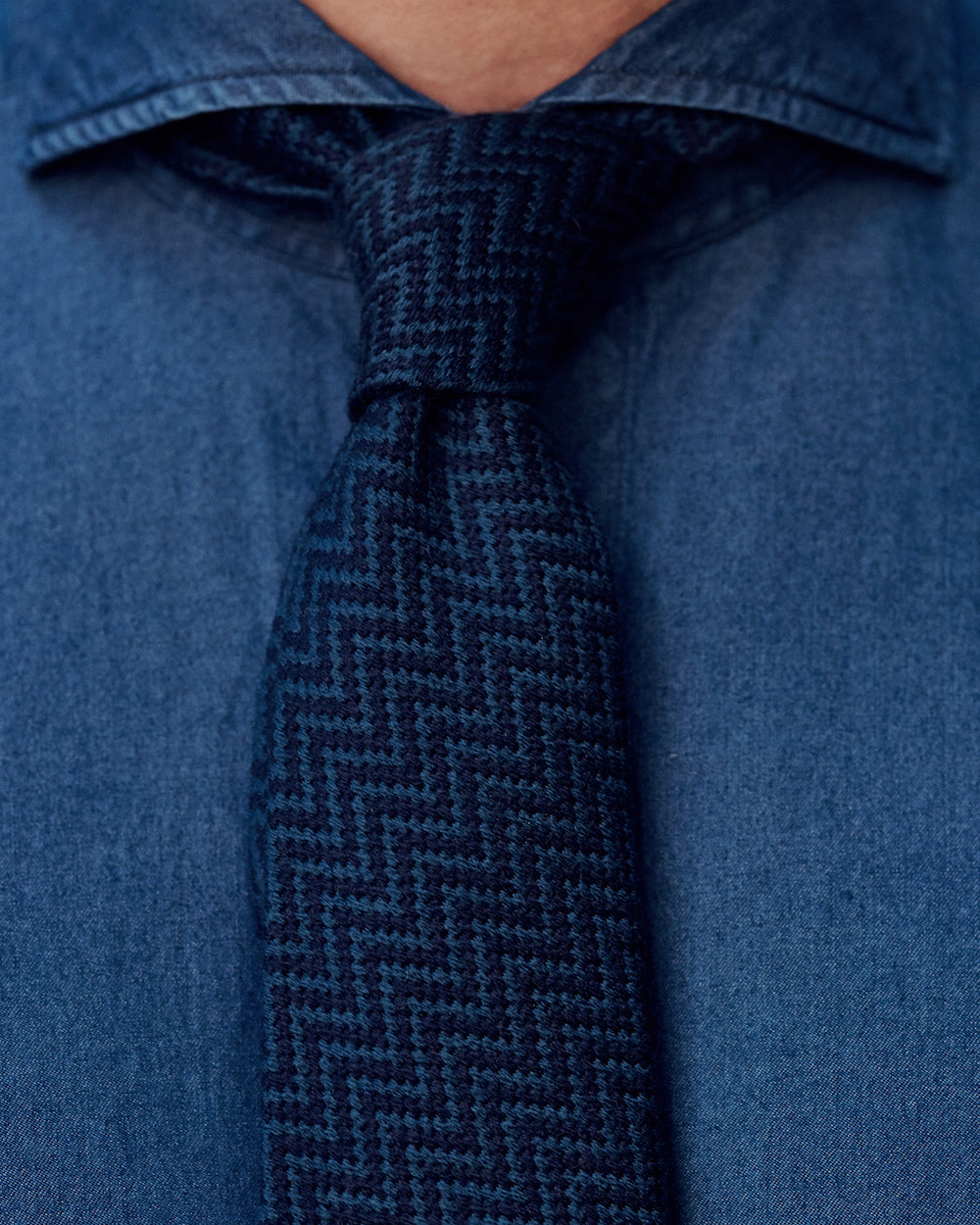 Zigzag Wool-Silk Tie
