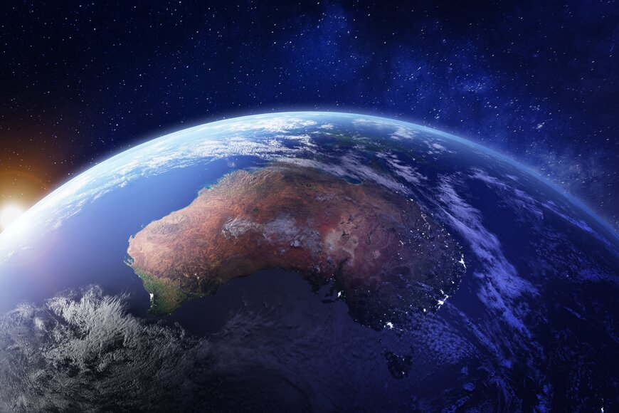 Globe image, Australia Map