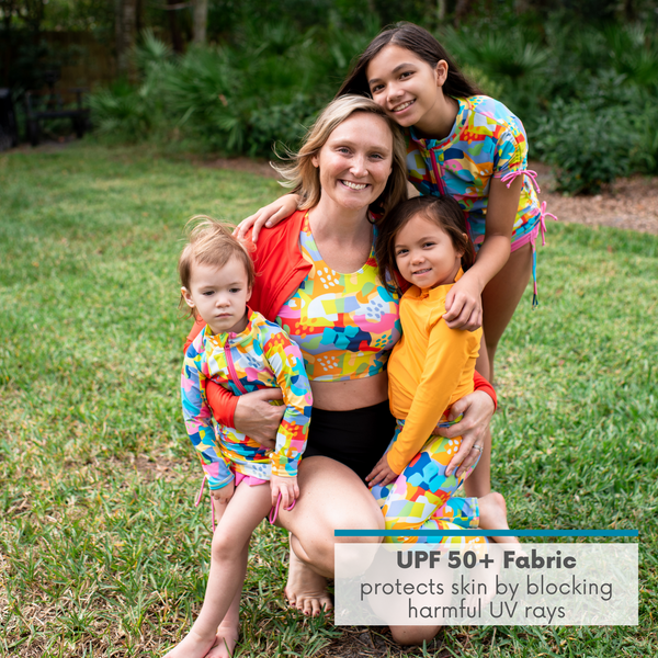 UPF50+ rash guard swim shirt rashguard sun protection bright color for baby toddler infant