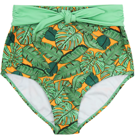 Tropical High-Waisted Bikini Bottoms