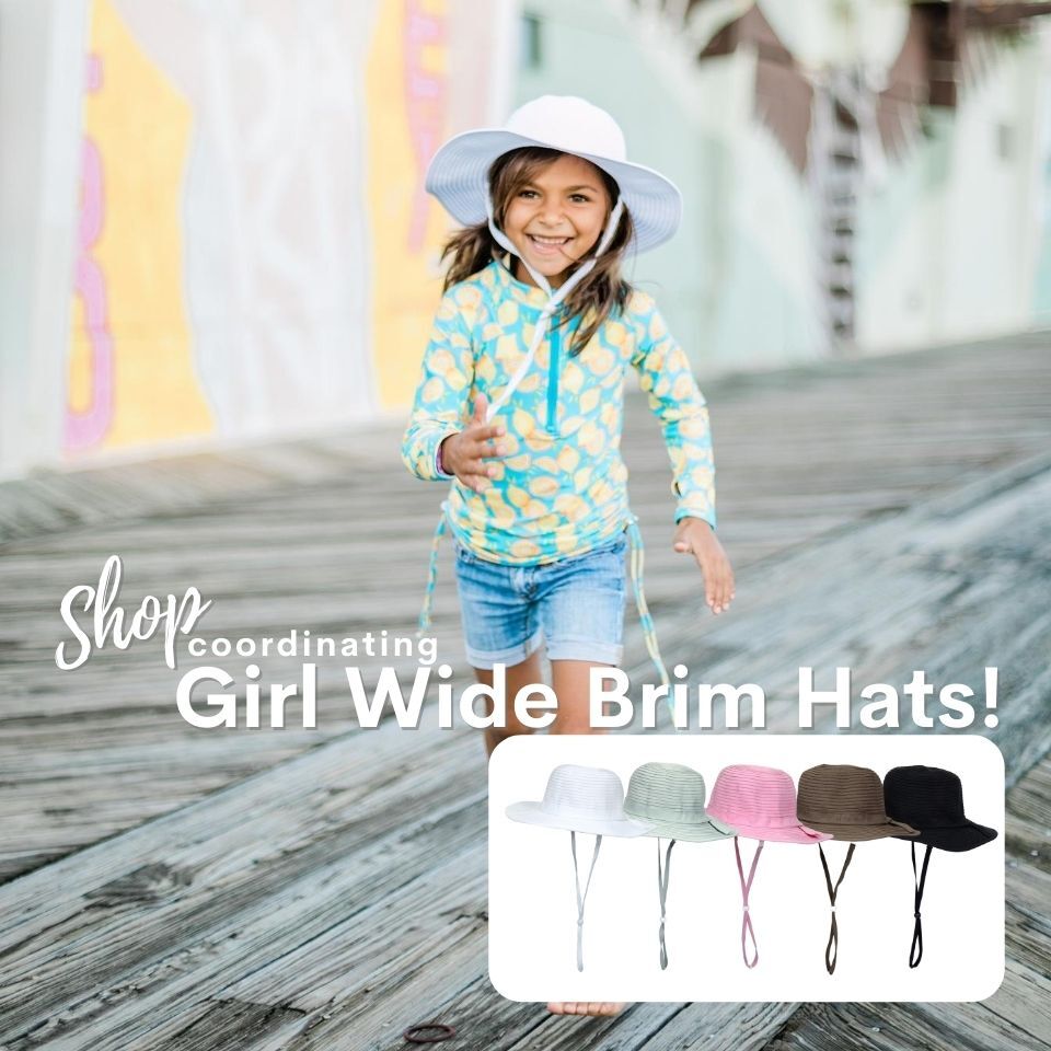girls wide brim sun hat