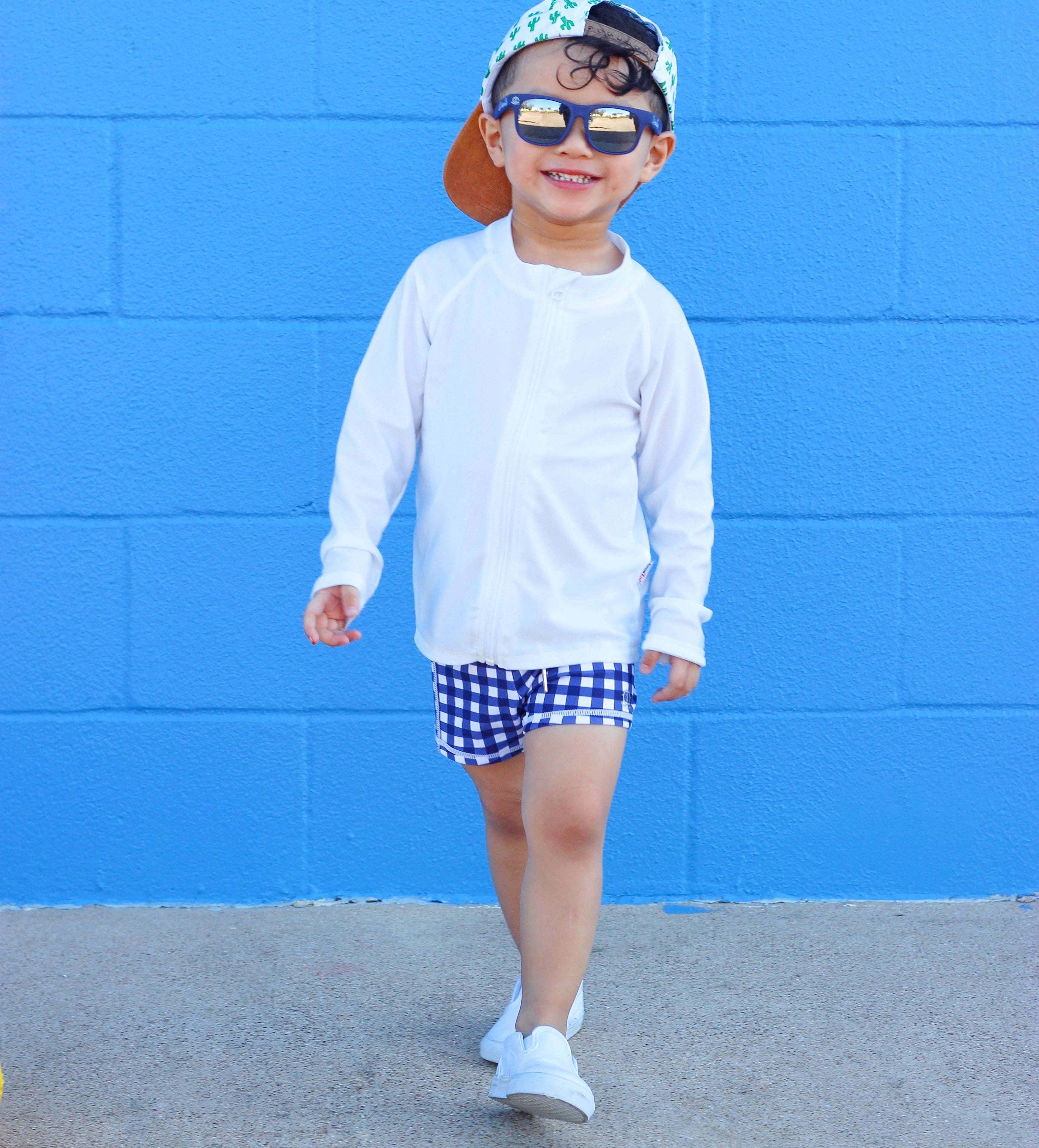 SwimZip Kid's Sunglasses - Navy Wayfarer - UPF 50+ Sun Protection