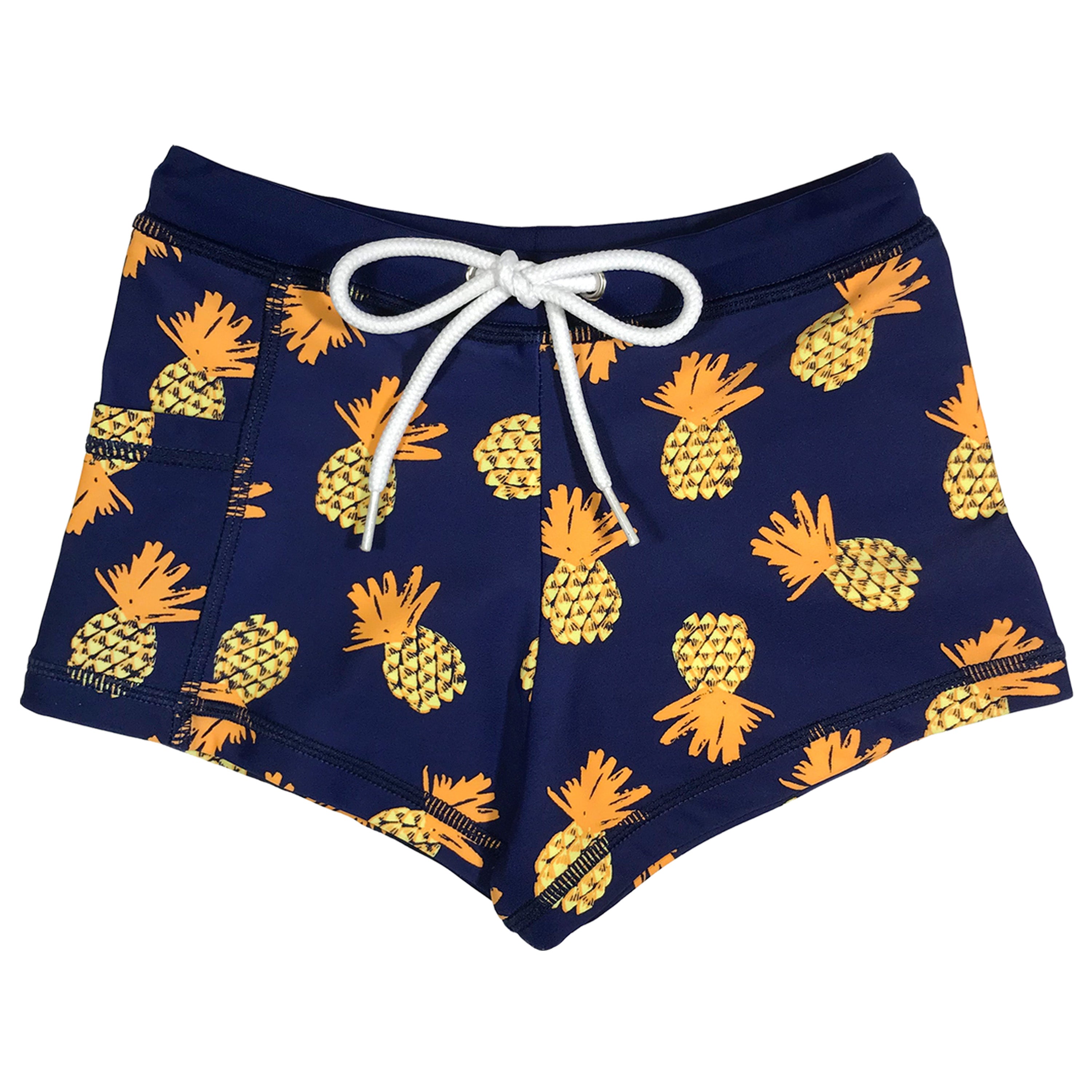 Kids Euro Swim Shorties, Pineapple Dreams, SwimZip® UPF 50+ Sun  Protective Swimwear & UV Zipper Rash Guards