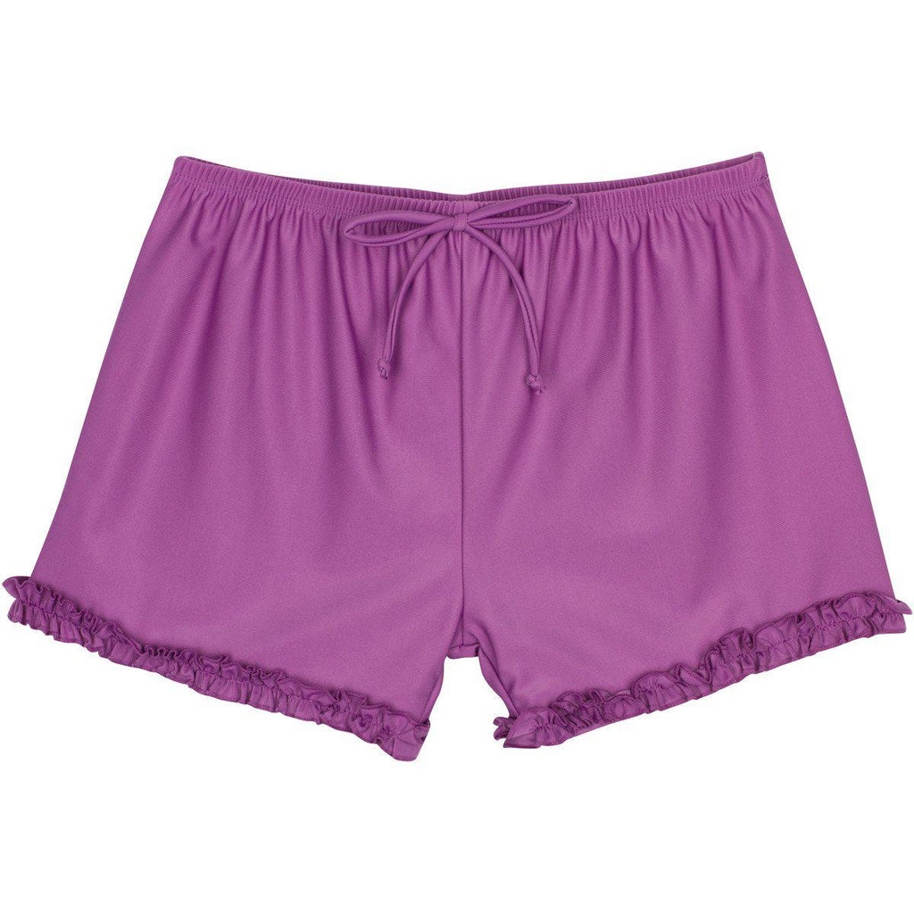 Girls Purple UV Protective Swim Shorts UPF 50 Purple Caribbean Splash ...