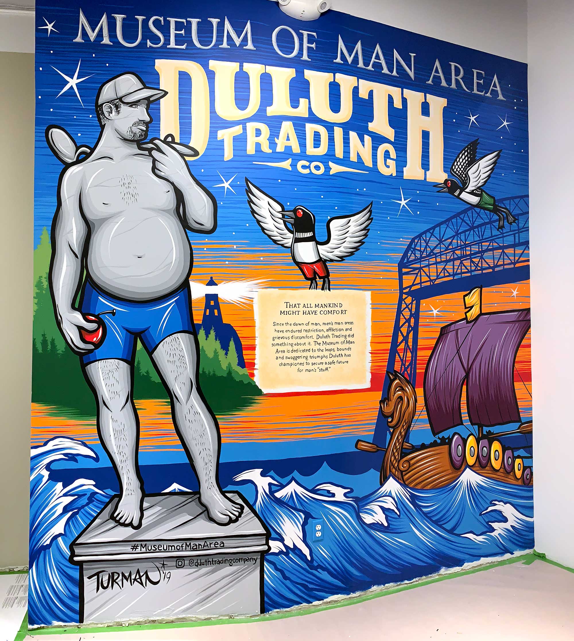Duluth Trading Company Mall of America Mural Museum of Man
