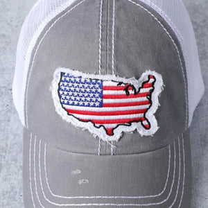 USA Flag Map Ball Cap - MarketPlaceManning