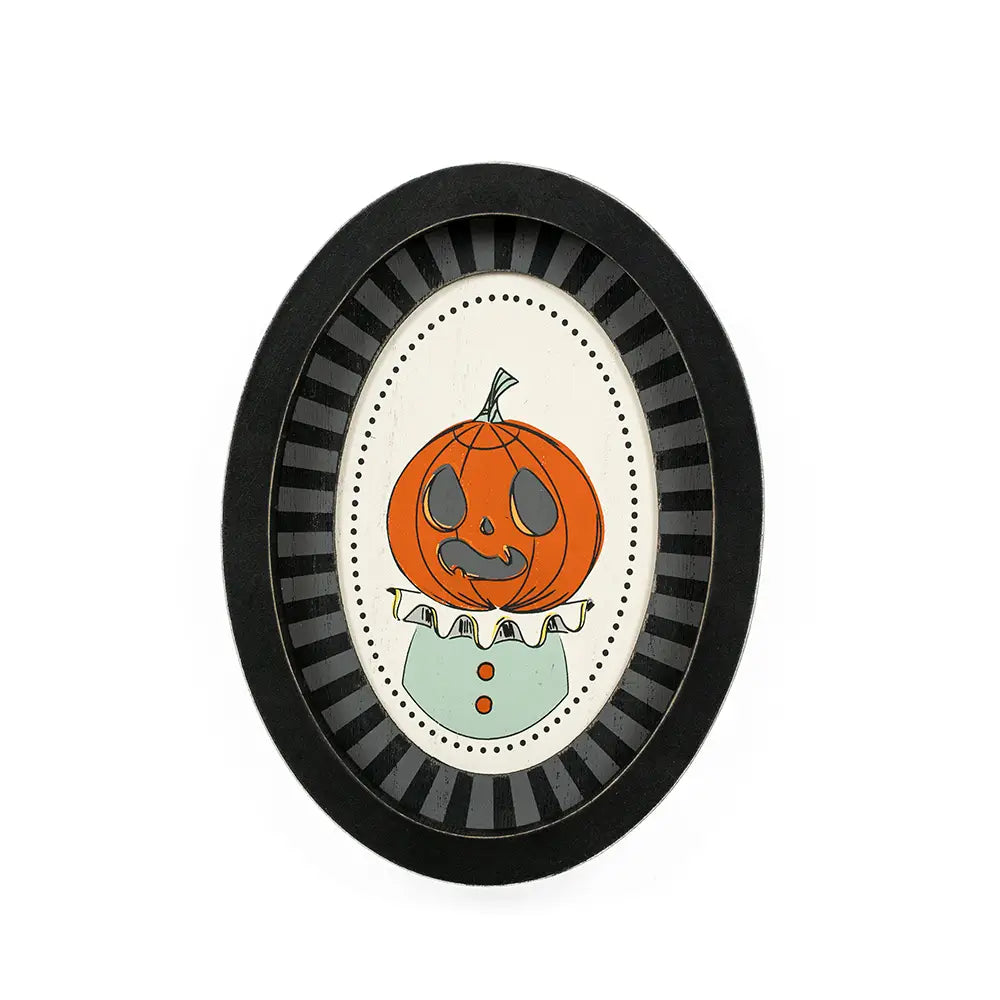 Oval Jack O Lantern Sign 6x8"
