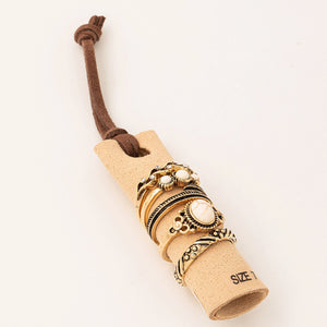 Antique Stackable Stone Ring Set - MarketPlaceManning