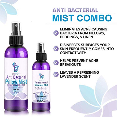 TreeActiv Anti-Acne Pillow Spray Lavender, 4oz, Refreshing Fabric Mist,  1000 Sprays 