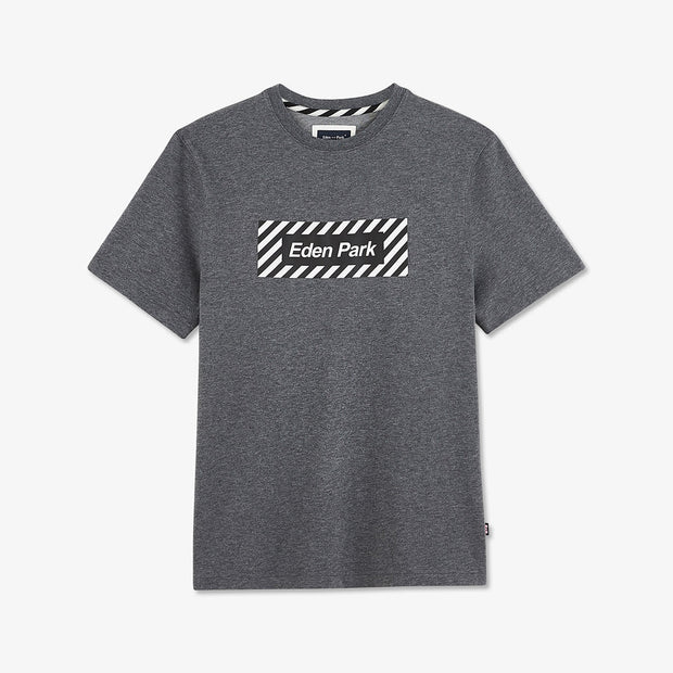 Grey print cotton t-shirt