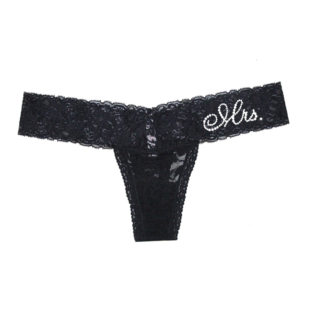 Custom Thong Panties Name, Wedding Bride Underwear