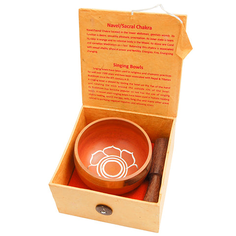 Orange Color Sacral Chakra Singing Bowl for Healing and Meditation