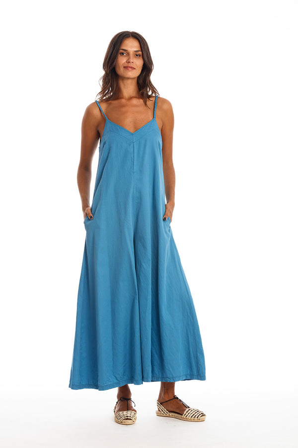 Chambray Blue Linen Capri Style Overalls (Small) – Lilli & Yve