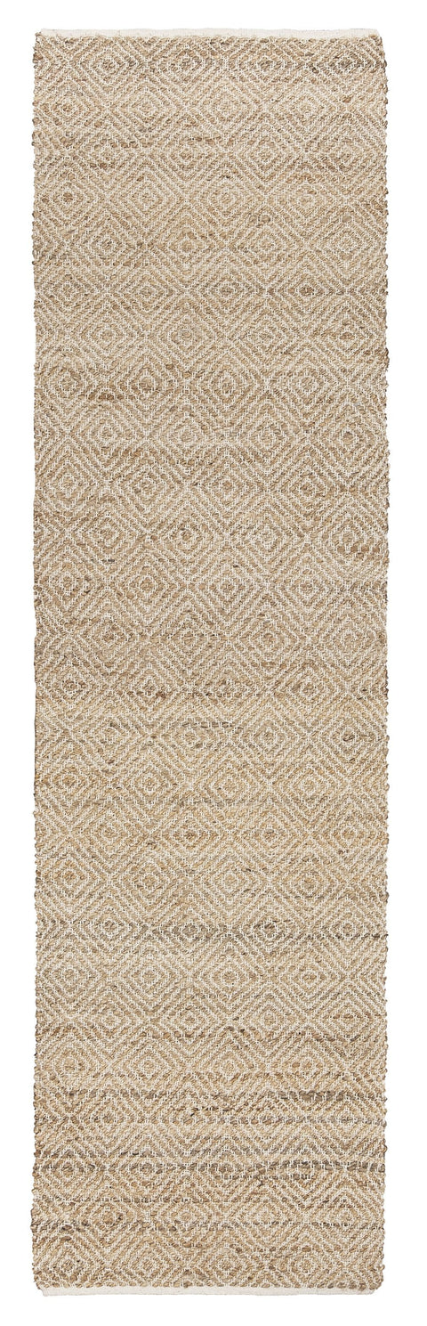 Riley Natural and Bleached Checkered Jute Rug