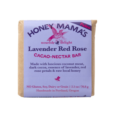 Honey Mama's Lavender Red Rose Cacao Nectar Bar