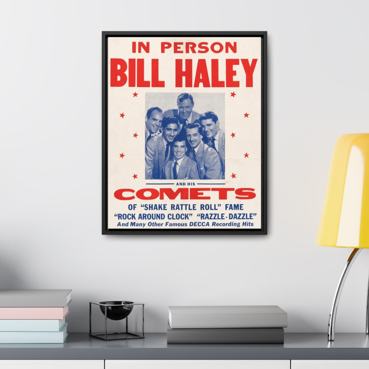In Person Bill Haley and his Comets - Framed Canvas Concert Poster