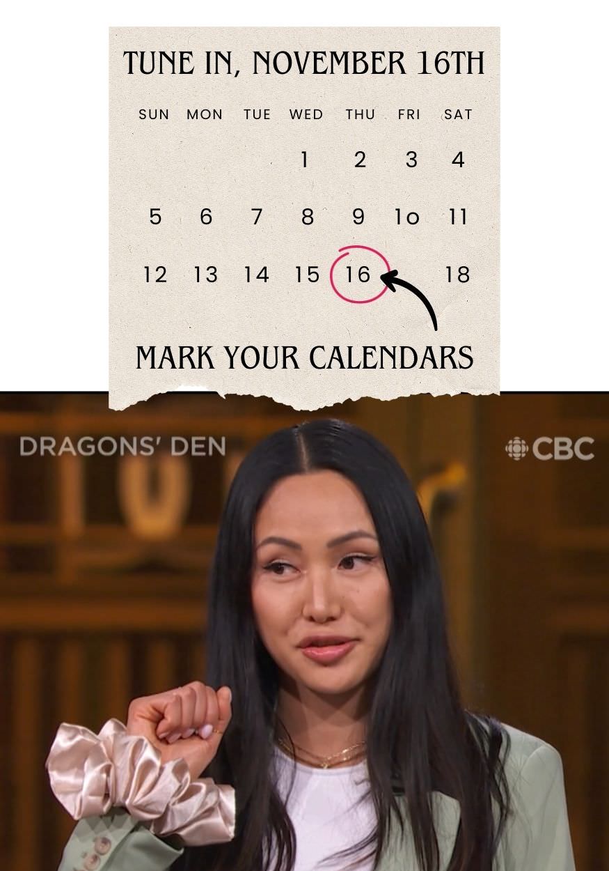 XXL Scrunchie CEO Tina Nguyen pitched on Dragons' Den Canada. It will be airing in the new season 18 episode 9. Find out if she got a deal, or not as she faced the fire in the den.