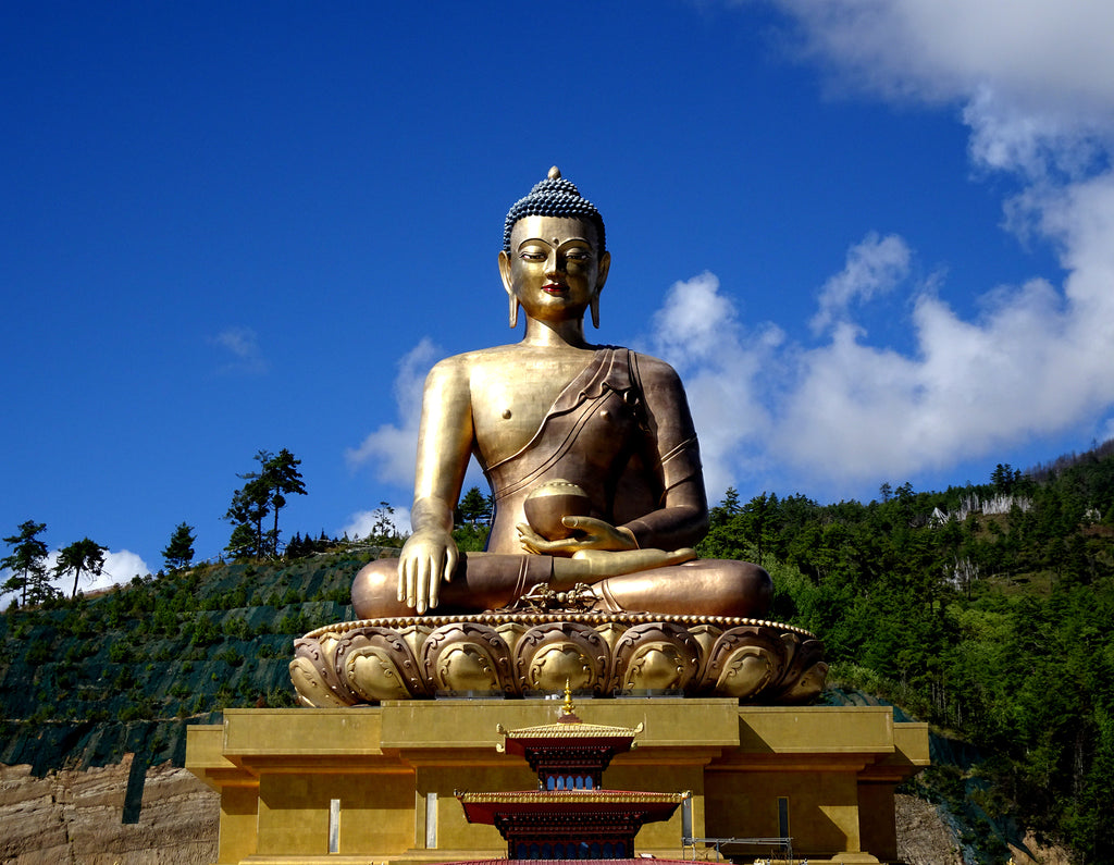 Golden buddha at Kuensel phodrang also known as buddha point.