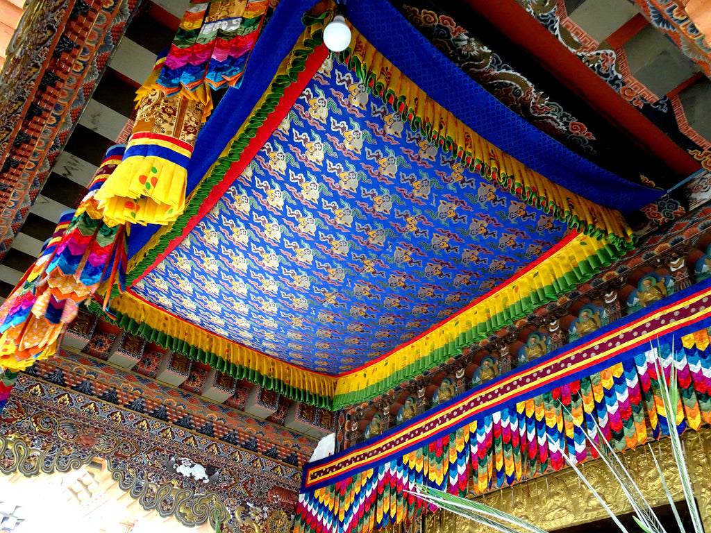 Colourful Bhutanese textiles.