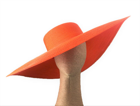 orange boater hat