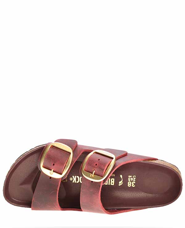 birkenstock big buckle burgundy