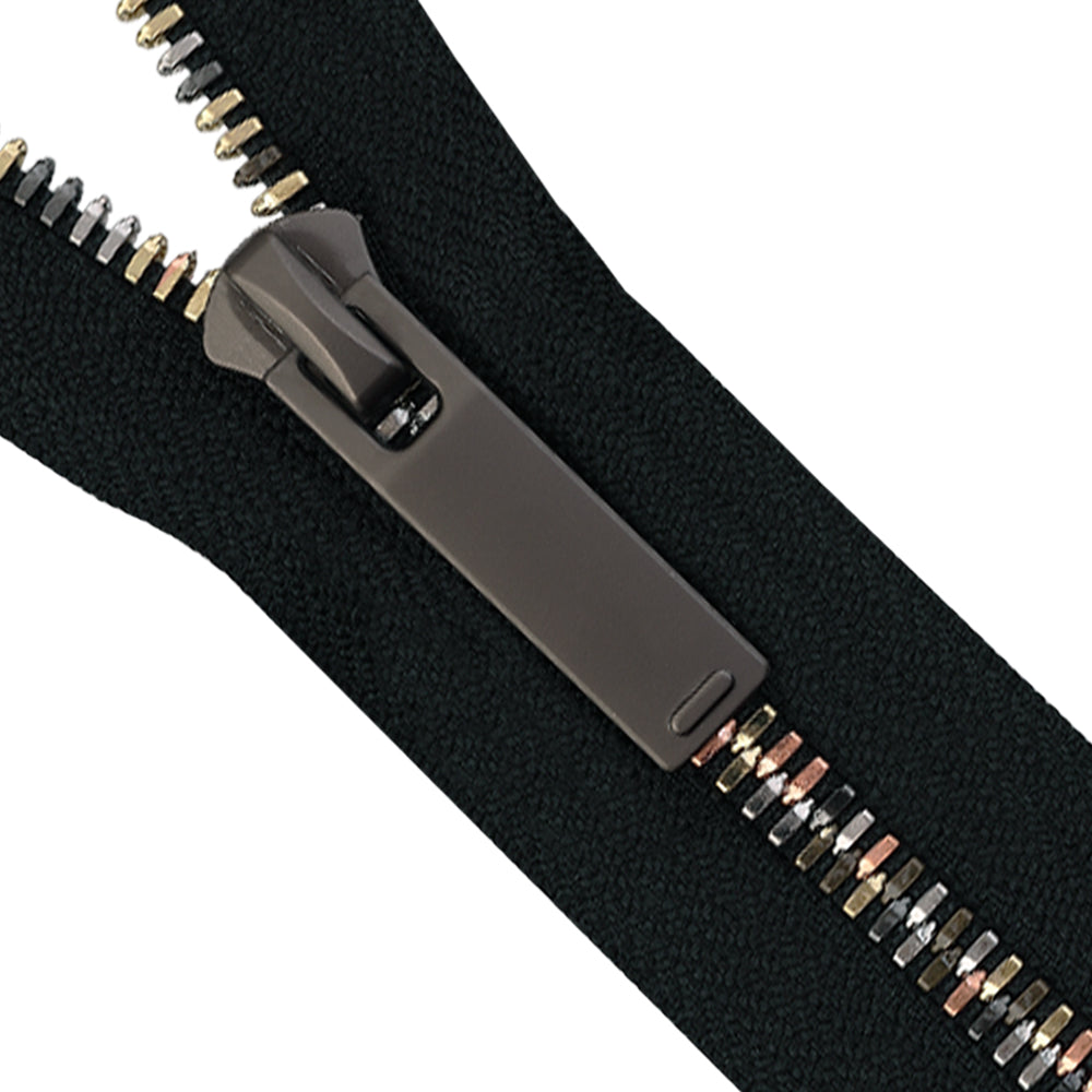 YKK® 4 Nickel Metal Zipper YKK #5 Closed Bottom - Color 580 Black (1  Zippers/Pack)