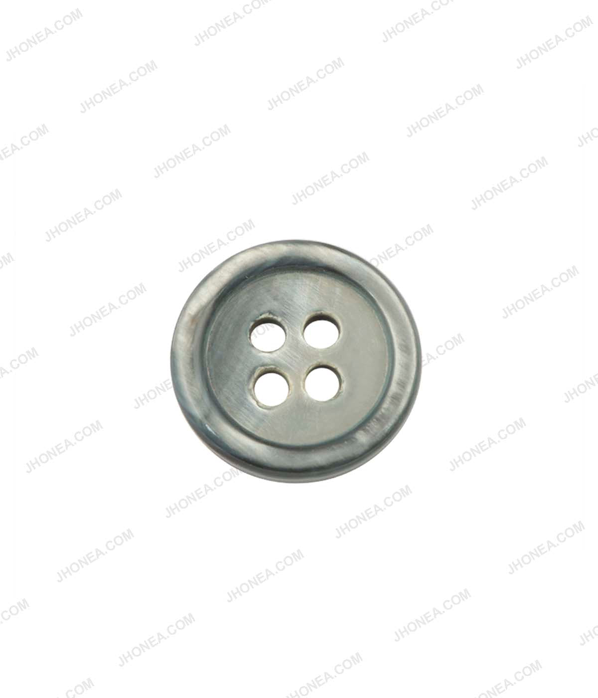 Antique Silver 4 Hole Metal Button