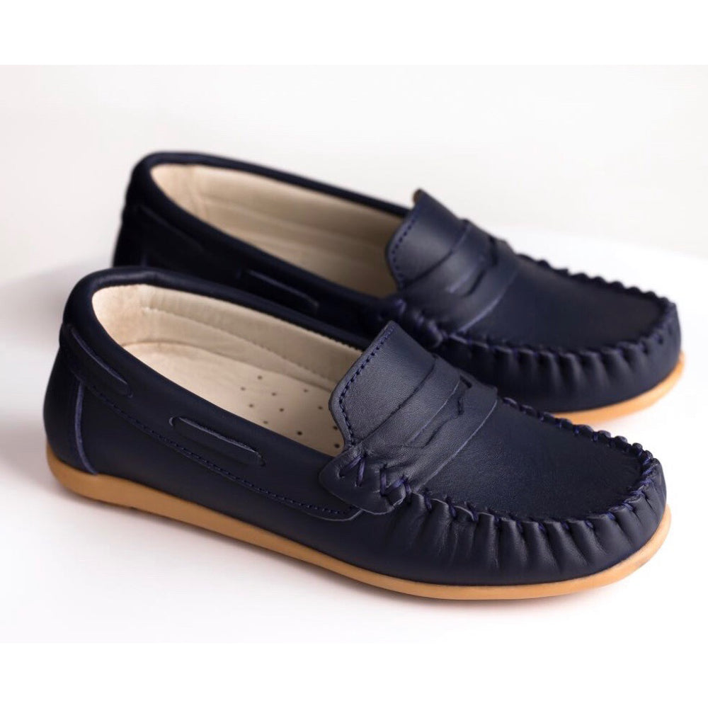Woopy Navy Polo Loafers | Bon Bon Tresor