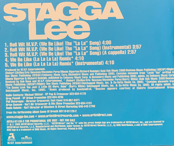 Buy Stagga Lee : Roll Wit . (We Be Like! The “La La” Song) (CD,  Single, Promo) Online for a great price – Media Mania of Stockbridge