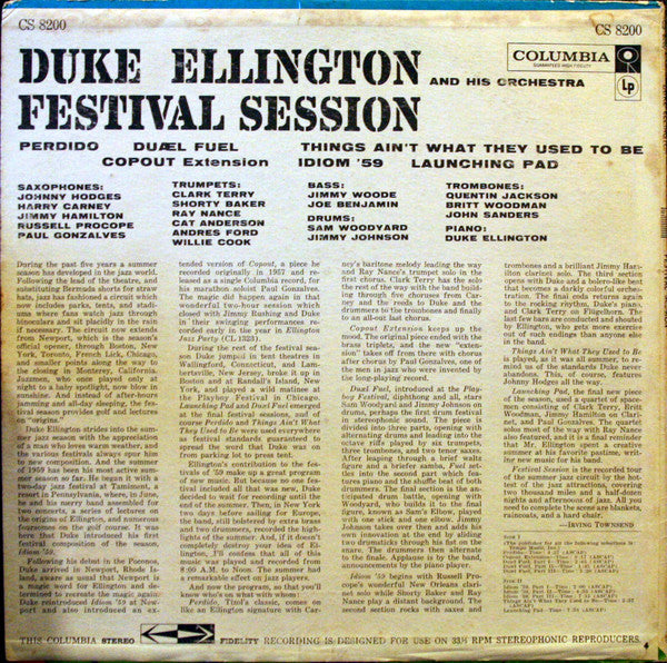 Buy Duke Ellington And His Orchestra : Festival Session (LP, Album) Online  for a great price – Media Mania of Stockbridge