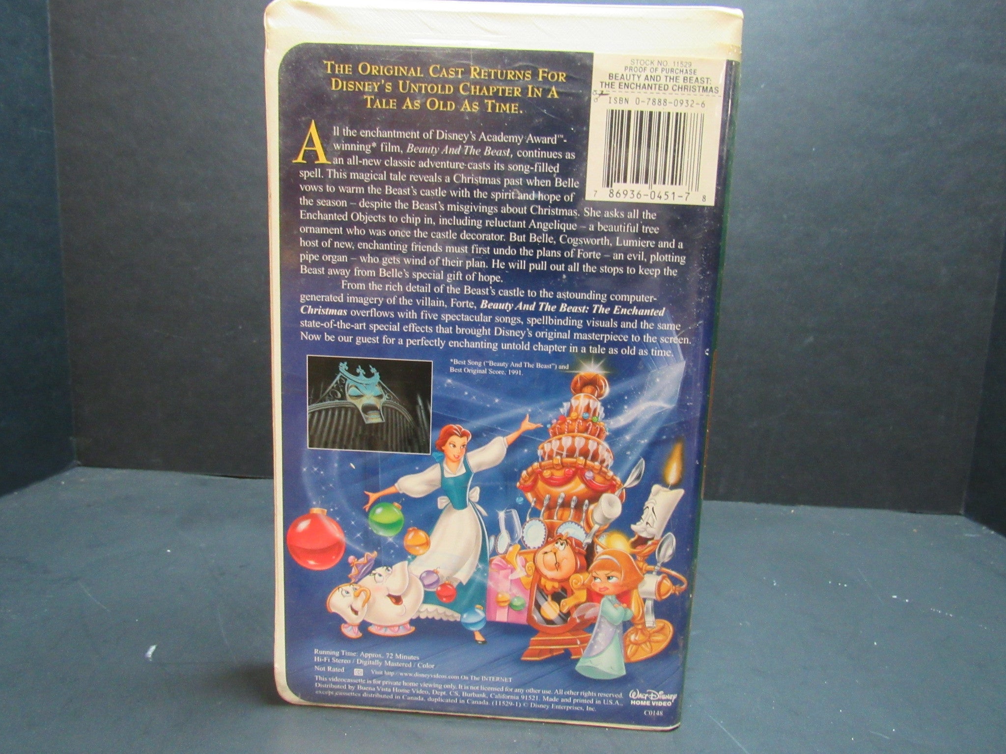 beauty and the beast the enchanted christmas vhs