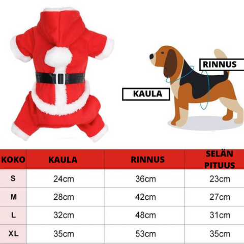 Koiran jouluasuste - joulupaita koiralle