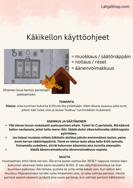 käkikello netistä lahjashop