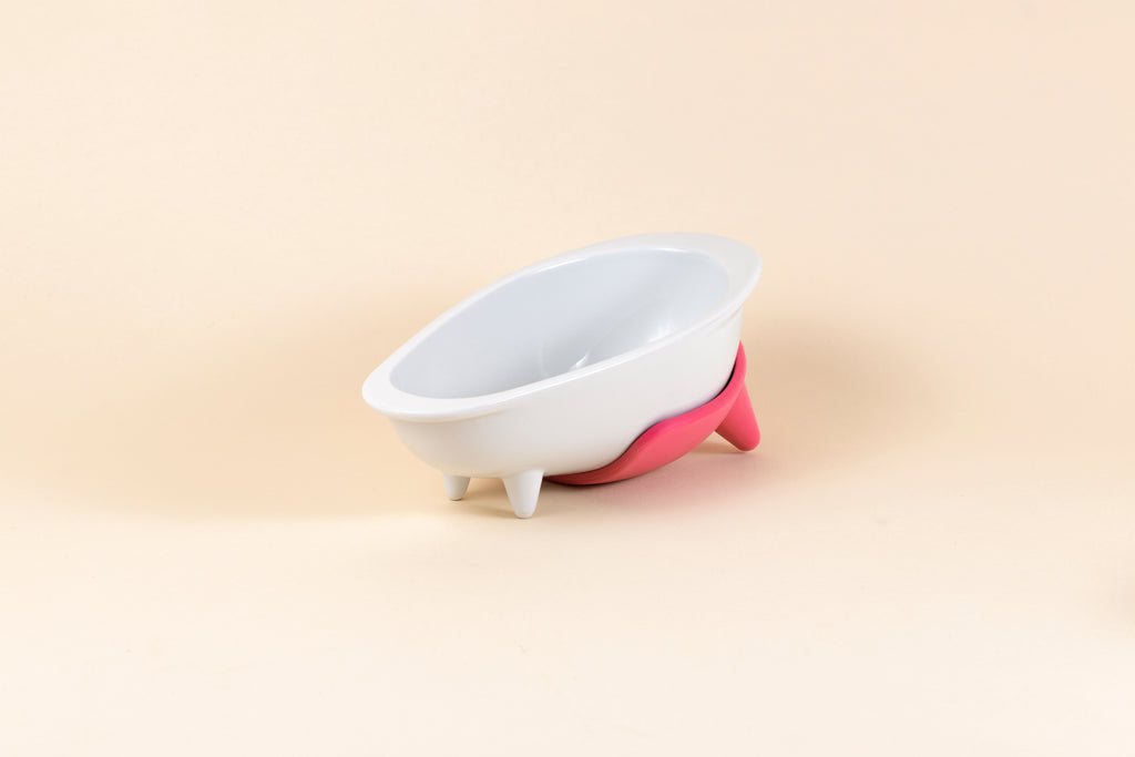 Pink Trellis Dog Bowl (Small) — Spotted Blue