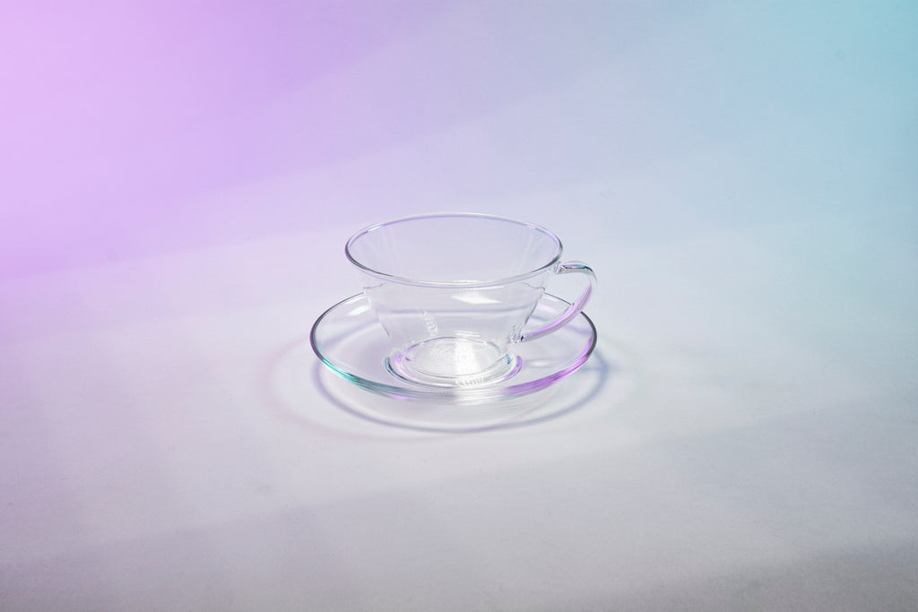 Hario 7.8 oz. Glass Tea Cup and Saucer