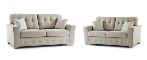 Vainona sofa set in cream, beige.