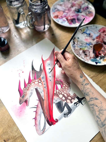 Wyrmspan Dragon Painting