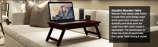 wooden laptop table