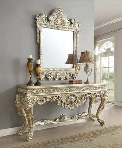 Wooden_Twist_Hand_Carved_Traditional_Style_Teak_Wood_Console_Table_With_Mirror_Silver_Leaf_Golden_Finish