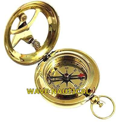 Buy Brass Pocket Magnetic Sun Dial Map Type Compass Online at
